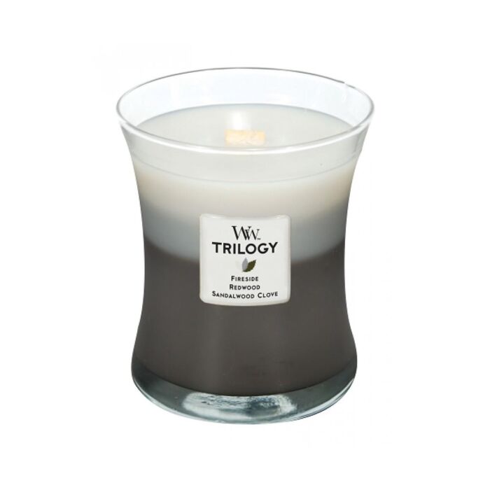 WoodWick Trilogy Medium Candle Warm Woods